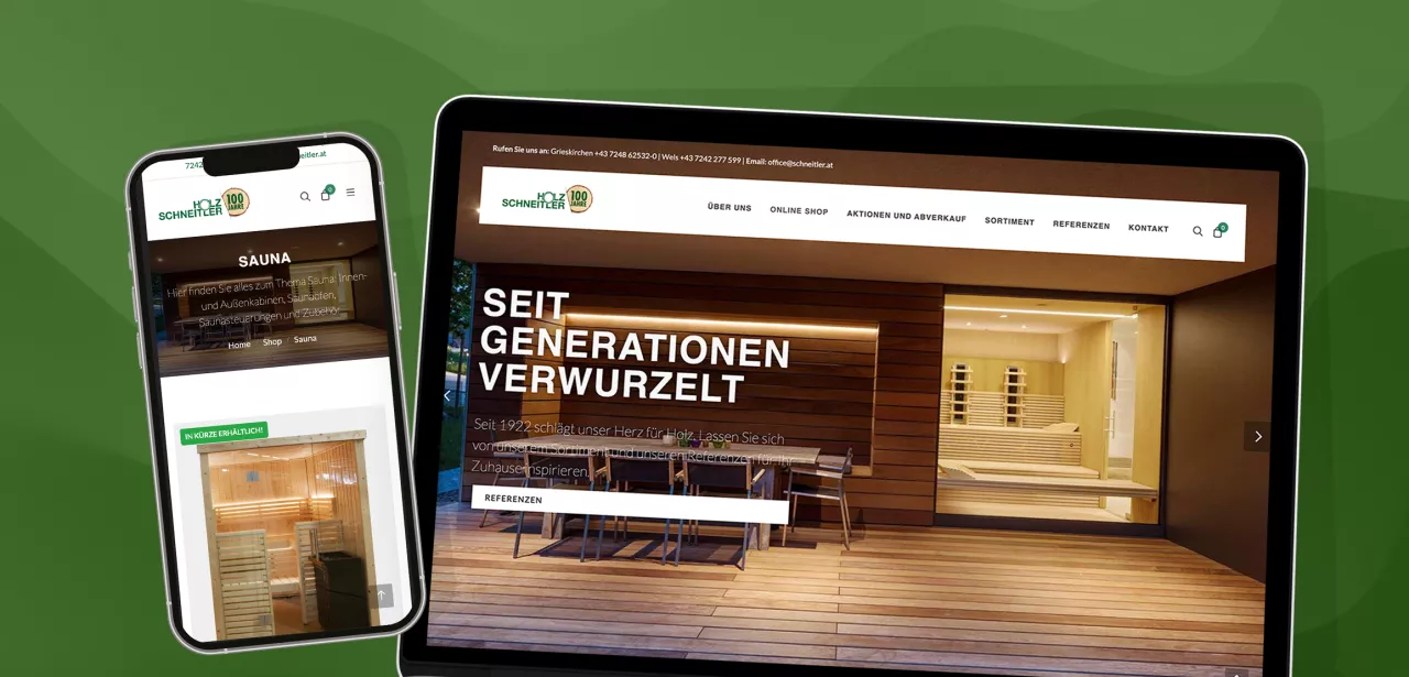 Holz Schneitler WEBSHOP<br />
Konzept, Design und Technische Umsetzung